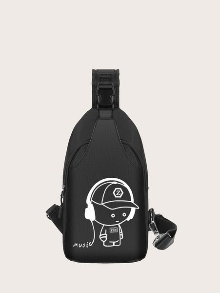 

boys cartoon graphic sling bag she
