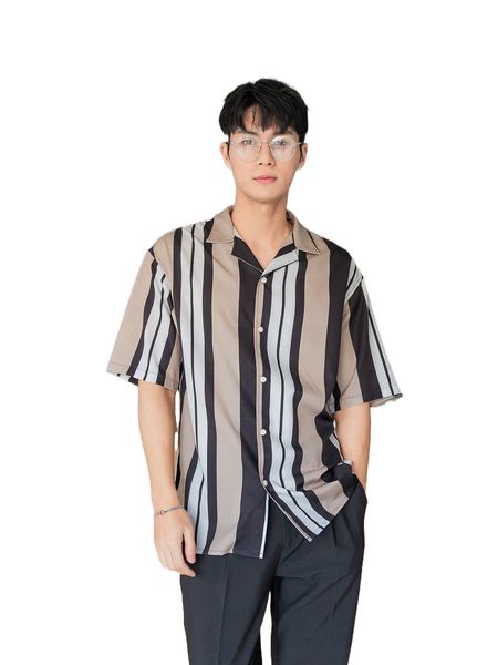 

men striped button front shirt u2xp#, White;black