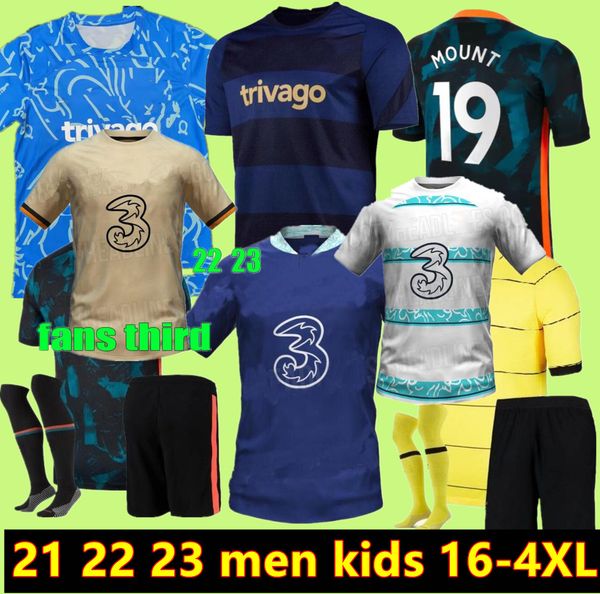 

21 22 23 cfc lukaku soccer jerseys 2022 2023 camiseta ziyech pulisic mount kante havertz werner abraham chilwell football shirt men kids kit, Black;yellow