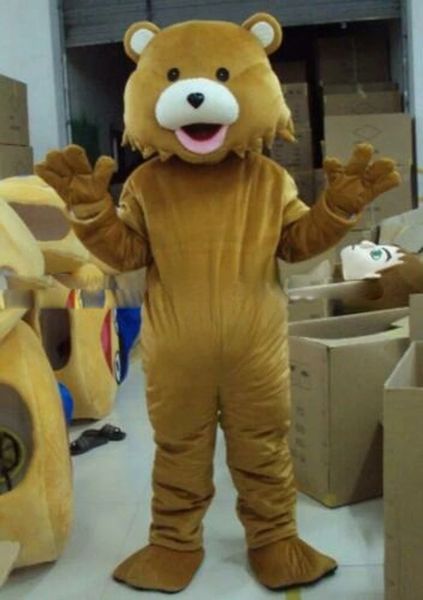

halloween cartoon brown bear mascot costume suit party game dress, Red;yellow