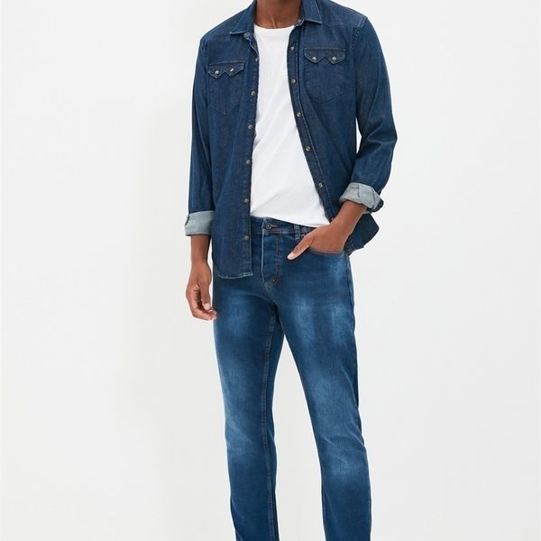 

trendyol male slim fit jeans tmnaw22je1456 220328, Blue