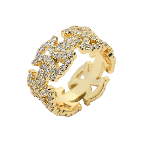 

cluster rings luxury jewelry 6 7 8 9 10 11 inch hip hop geometric pattern hollow cubic zirconia loops party gift, Golden;silver