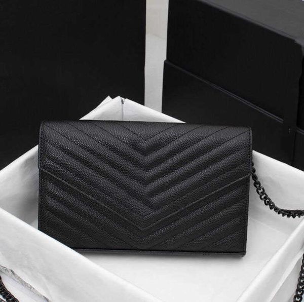 

genuine leather handbag comes with box woc chain bag women luxurys fashion designers bags female clutch classic girl handbags