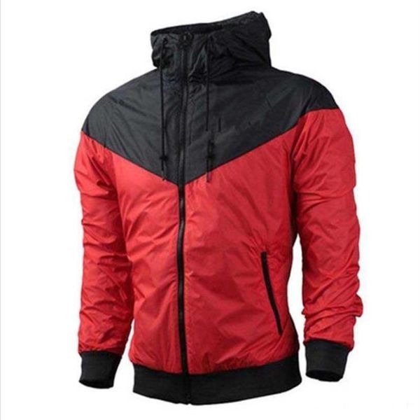 

z9 2020 new thin windrunner men women sportswear quality waterproof fabric men sports jacket fashion zipper hoodie plus size 3xl f284g, Black;brown
