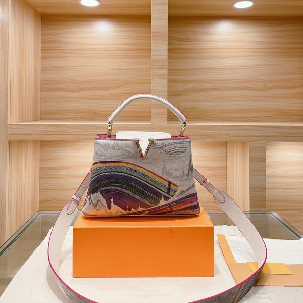 

2022 premium designer bag luxury evening shoulder bag classic fashion painted pattern crossbody bag
