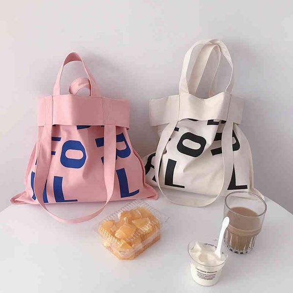 

canvas totes purses and handbags for women 2021 girls female shoppers casual fashion niche design letters large capacity wallets