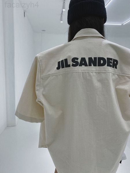 

men's t-shirts designer jil minimalist sander tooling short sleeve canvas shirt men's and women's net red same os loose casua, White;black