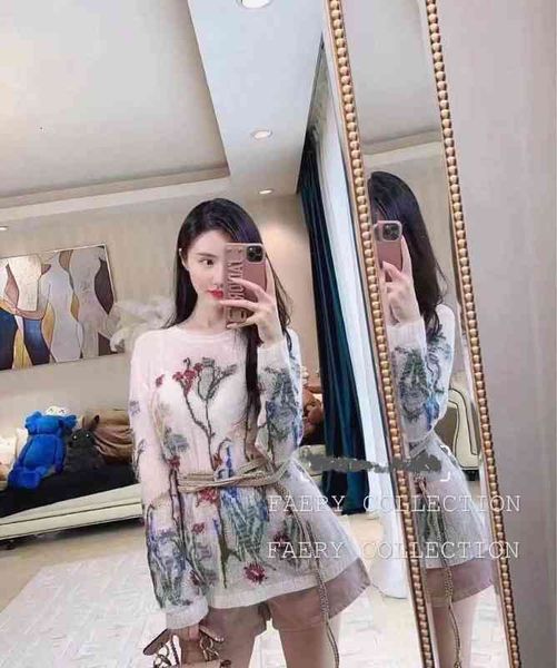 

women's sweaters [] autumn fashion heavy industry embroidery cashmere mohair round neck long sleeved sweater ysyq, White;black