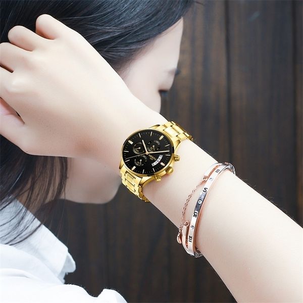 NIBOSI Top Marke Neue Chronograph Frauen Uhr Luxus Liebhaber Uhr Klassische Dame Weiß Uhren Kleid Uhr Relogio feminino 201114