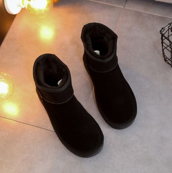 2022 botas de neve de inverno quentes clássicas damas menores botas de Natal Minis Sapatos Chestnut Chocolate Cinza preto US4-US13