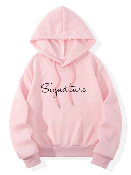 

letter graphic drawstring thermal hoodie o6hr#, Black