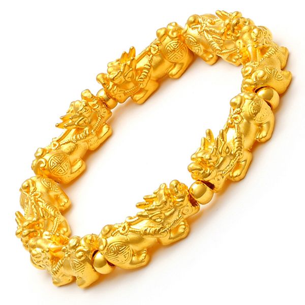 

vietnam kylin bracelet mythical lucky piuxiu men bracelets, Golden;silver