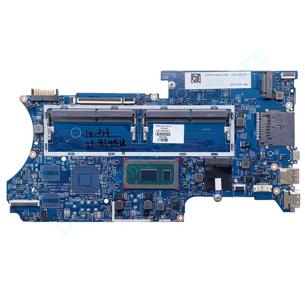 Para HP Pavilion X360 Laptop 14-DH placa-mãe 18742-1 SRFFZ I3-8145U CPU L51132-001 L51132-501 L51132-601 DDR4 100% testado