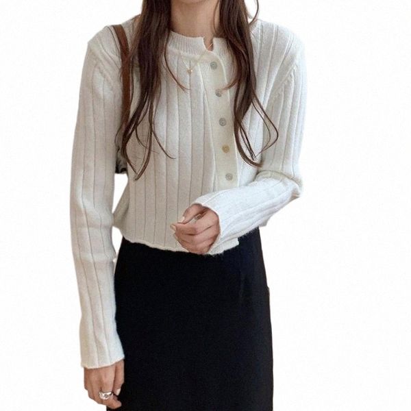 

women's knits & tees alien retro gentle soft women slim sweaters coats 2021 elegant cardigans chic outwear autumn ol casual 77iy#, White