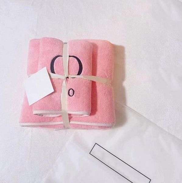 

fashion bath towel set coral velvet designer towels letter face towels d luxury wash absorbent men women washcloths with gift bag