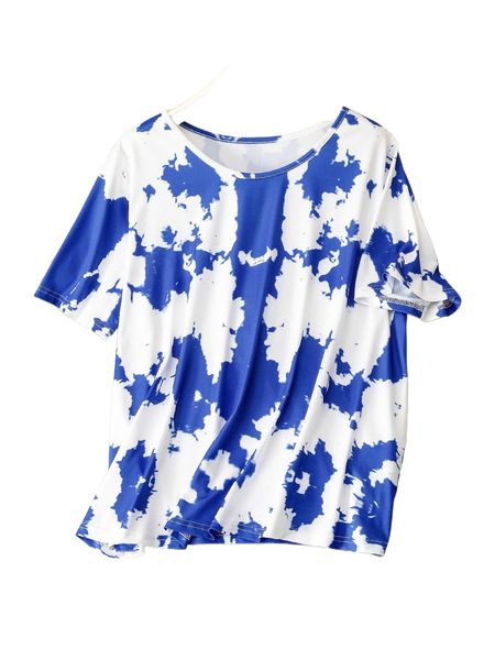 

plus tie dye tee 38zl#, Black