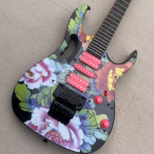 

famous electric guitar double shake vibrato system exquisite lotus pattern all-round performance