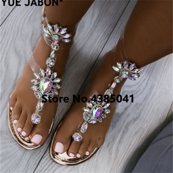 

shoes woman sandal s chains flat sandals thong crystal flip flops sandals gladiator 43 220608, Black