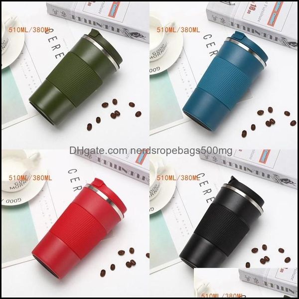 Tumblers Drinkware Cozinha Bar Garden Home Garden AA Coloração sólida Copas de aço inoxidável mantêm bebidas quentes bebidas de água portable ao ar livre portable