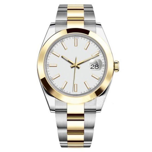 

men watch sapphire gray baton datejust daydate 41mm blue watch smooth mens automatic watches mechanical montre de luxe oyster band wrsitwatc, Slivery;brown