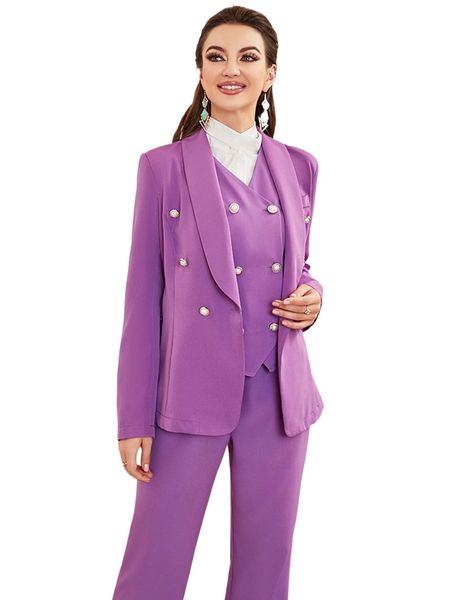 

shawl collar double breasted belted blazer v6nk#, White