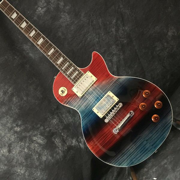 

diy brand new multicolor striped 6 string electric guitar