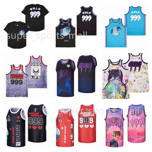 

movie basketball jerseys juice wrld #999 lyrical lemonade jersey, Black;red
