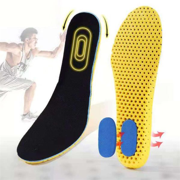 

elastic shock absorbing shoe insoles breathable honeycomb sneaker inserts sports memory foam shoe insole unisex, White;pink
