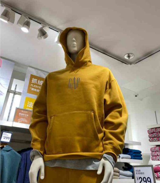 

brand hoodie xu gap men's carbon soft ground fleece sweater 737178 737174 737175 34ky, Black