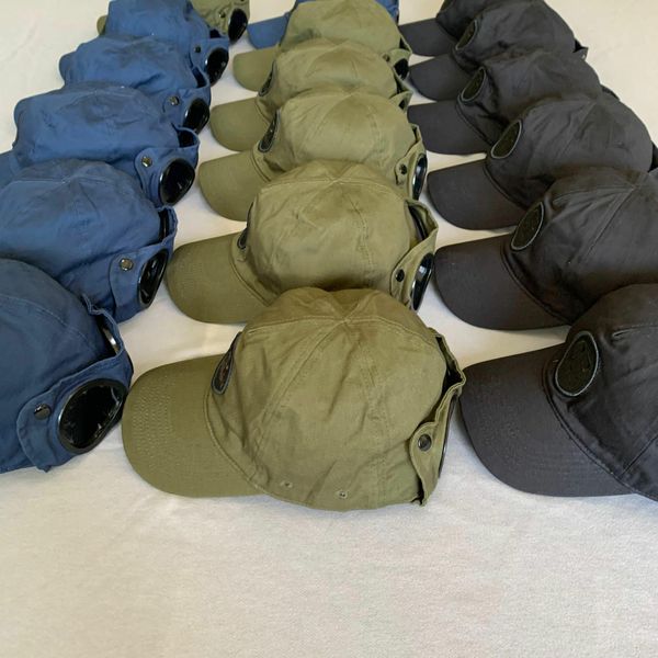 

two lens men hats outdoor cotton casual goggle caps black army green blue goggle removable summer sun hat, Black;green