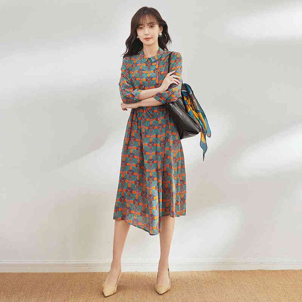 

silk dress feminine lace up waist mulberry medium length skirt, Black;gray