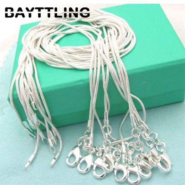 

bayttling 925 silver 5pcslot 1618202224262830 inch 1mm snake chain necklace for women men fashion jewelry gift wholesale 220810
