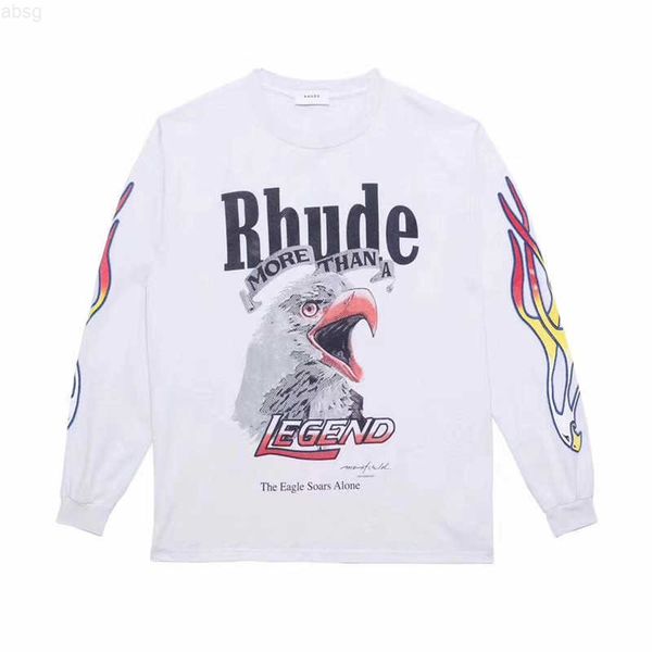 

rhude x maxfield la oversize t-shirt men women long sleeve, White;black