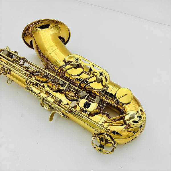 

real pictures t-w020 tenor saxophone bb tune brass lacquered gold professional woodwind with case mouthpiece accessories