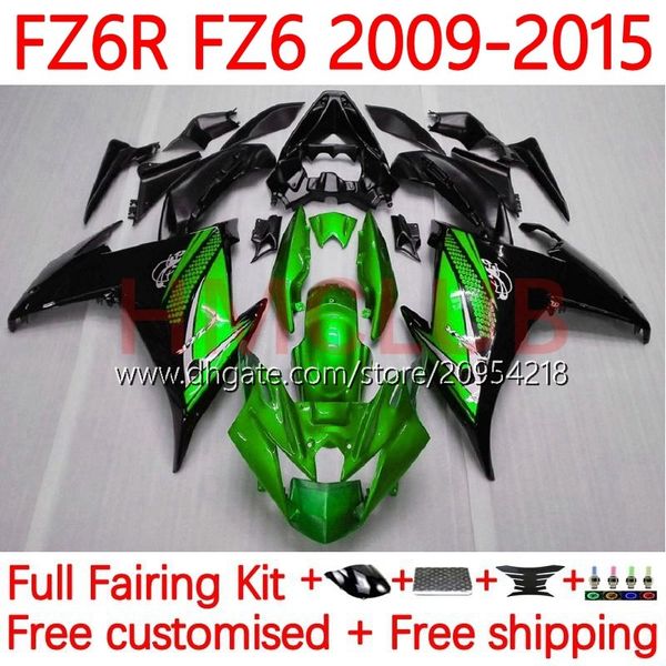 Yamaha için Fairings Kiti FZ6N FZ6 FZ 6R 6N 6 R N 600 09-15 gövdeye 31no.42 FZ-6R FZ600 FZ6R 09 10 12 13 14 15 FZ-6N 2009 2009 2011 2011 2012 2012 2013 2014 2015 OEM Vücut Açık Yeşil