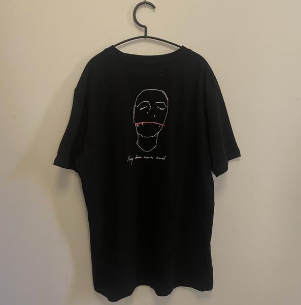 

face print 54kikokostadin t-shirt tee short sleeve, White;black