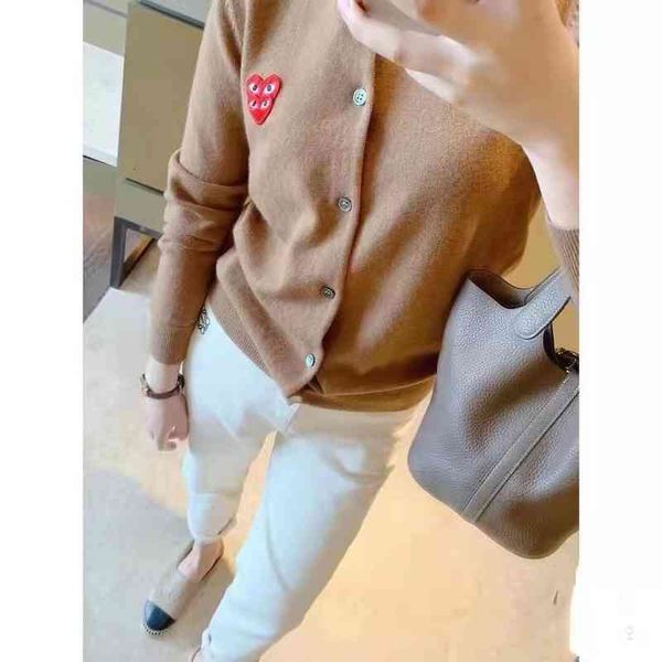 

women's sweaters [] autumn and winter double love drill wool round neck knitted long sleeved cardigan wt4y, White;black