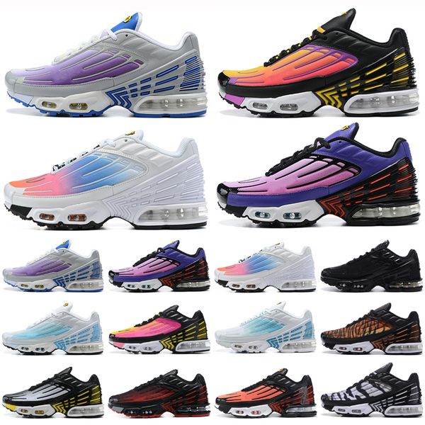 

2022 tn plus tns 3 men women running shoes trainers psychic blue atlanta white volt triple black orange fuchsia pink silver wolf mens shoes