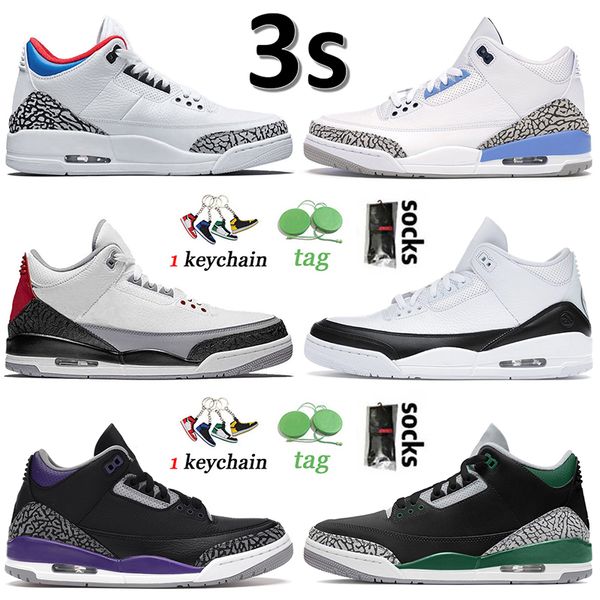 

2022 3s iii basketball shoes jumpman 3 new seoul unc tinker nrg fragment pine green court purple medium grey pure white outdoor sports mens