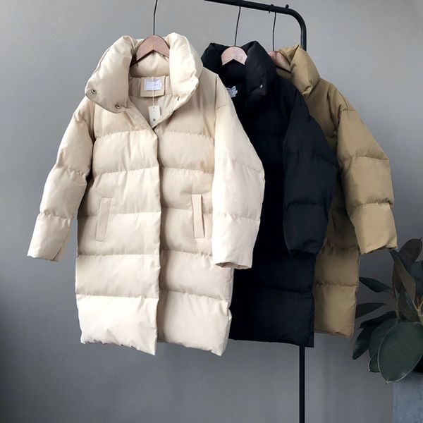 

women thick winter coat stand collar cotton jacket coat loose style women warm coat outerwear female casaco feminino parkas 201023, Black;brown