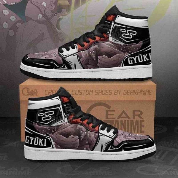 

gyuki tailed beast sneakers custom anime shoes, Black