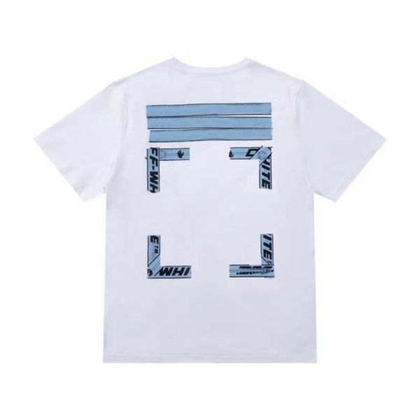 

classic designers fashion offs mens t shirts brand back tape letter warning line arrow t-shirt luxury casual loose clothing women quality c, White;black