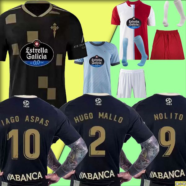 

rc soccer jersey celtas de vigo men kids kits 21 22 23 iago aspas s.mina denis suarez football shirt 2022 2023 nolito santl brais mendez ful, Black;yellow