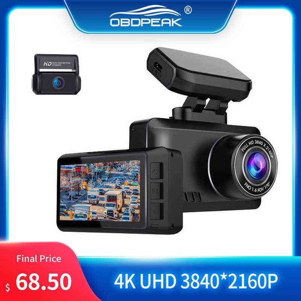 K P Car DVR Dash Cam WiFi GPS Track UHD Super Night Vision Car Cam Video Recorder H Com câmera traseira J220601