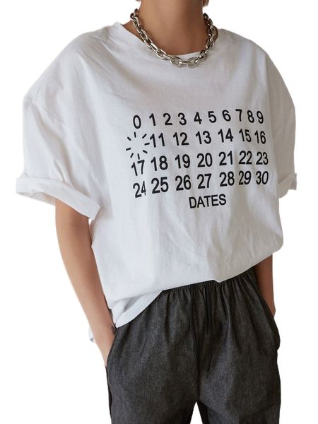 

dazy letter graphic drop shoulder tee i2ia#, White