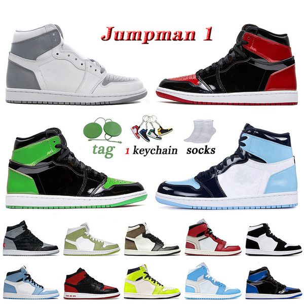 

stealth 1s basketball shoes jumpman 1 2022 women mens trainers patent bred green python unc visionaire university blue dark mocha big size 1