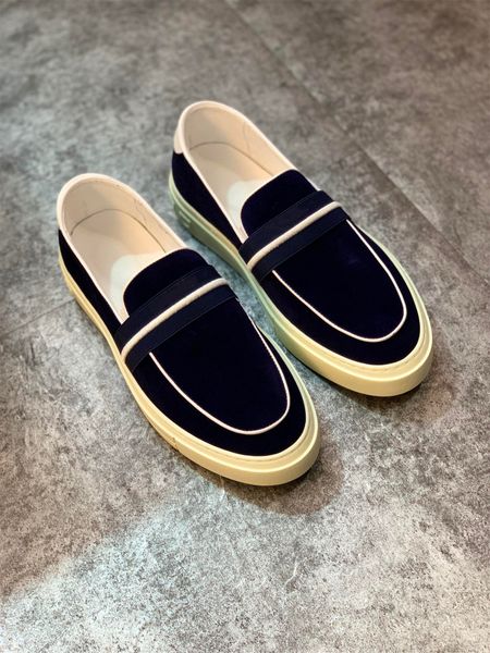 

luxury fashion sports shoes brand breathable sneakers male comfortable loafers light casual high mercerization with water dyed sheepskin fla, Black