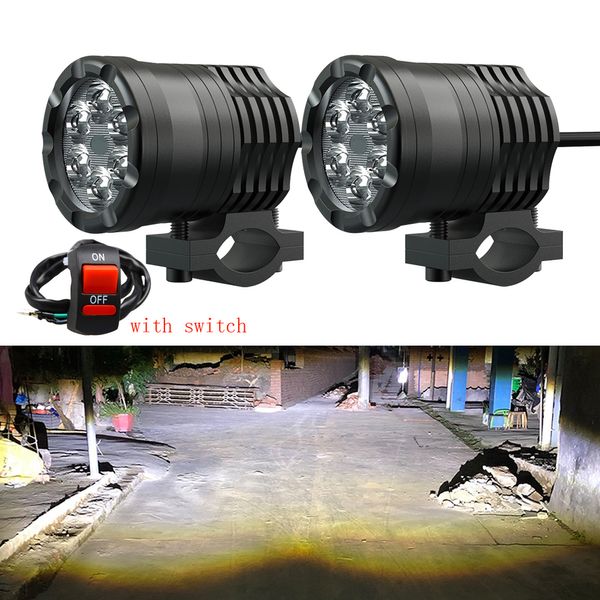 Externer Scheinwerfer, Zusatzscheinwerfer, Motorrad, LED-Licht, Motorrad-Scheinwerfer, wasserdichte Lampe für LKW, ATV, SUV, DRL, LED-Spot, Auto