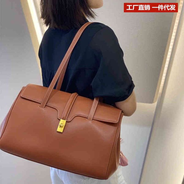 

capacity autumn and high winter new tote head layer leather one shoulder portable fashion leather women's factory