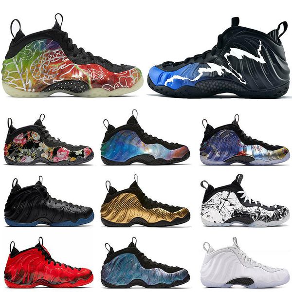 

fashion 2022 foam posites one mens sports basketball shoes jumpman penny hardaway black aurora beijing cracked lava chrome designer trainers